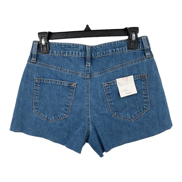 Vigoss shorts Ace denim cutoff high rise blue size 27 - Picture 2 of 4